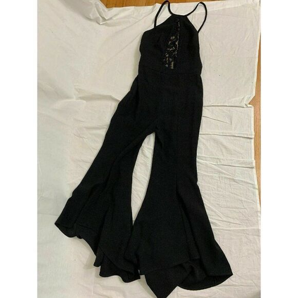 Zara Womens New Black Lace Long Tank Jumpsuit Xs 2731/042/800 - Picture 6 of 12